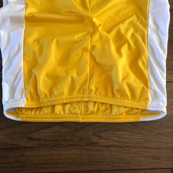 Concurve Mens Cycling Shirt Jersey Yellow White Size M 1/2 Zip Pockets - Picture 8 of 11